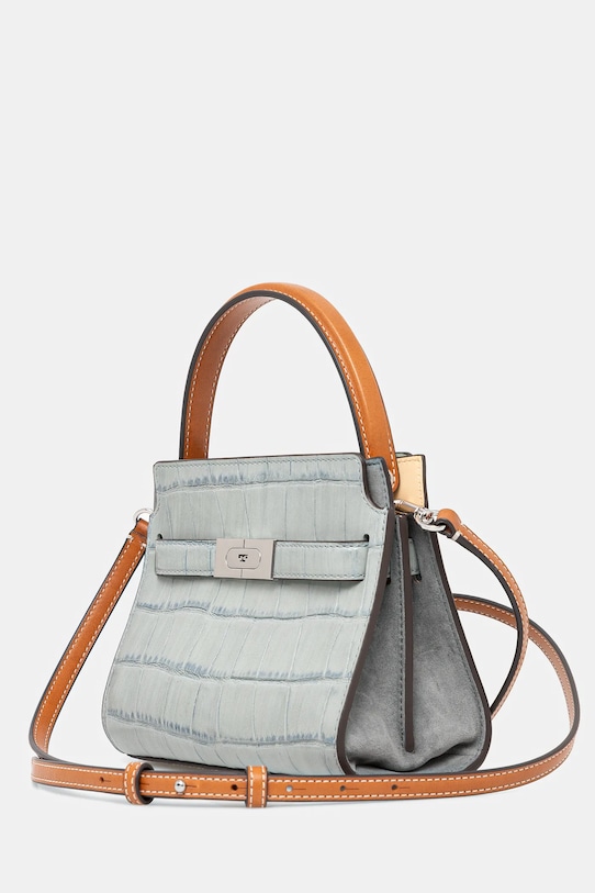 Kožená kabelka Tory Burch Lee Radziwill 162242.400 modrá SS25