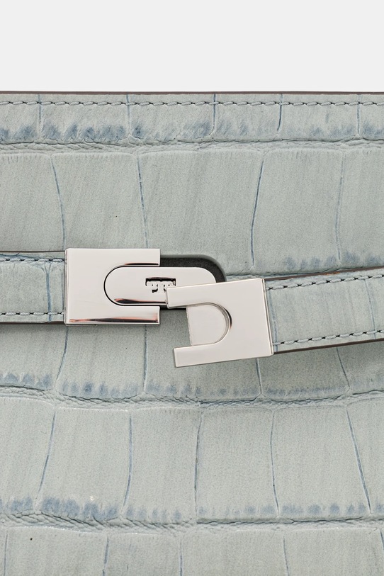 Kožená kabelka Tory Burch Lee Radziwill modrá 162242.400