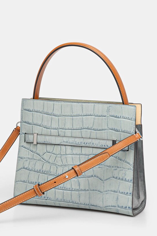Doplnky Kožená kabelka Tory Burch Lee Radziwill 162445.400 tyrkysová
