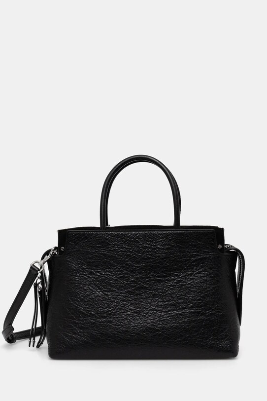 Шкіряна сумочка Tory Burch Mercer лицьова шкіра чорний 165150.001
