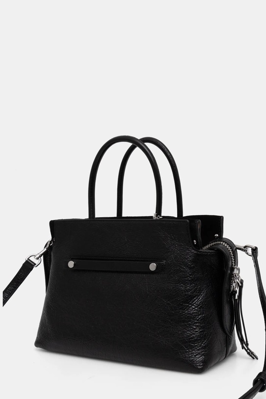 Accesorii Tory Burch poseta de piele Mercer 165150.001 negru