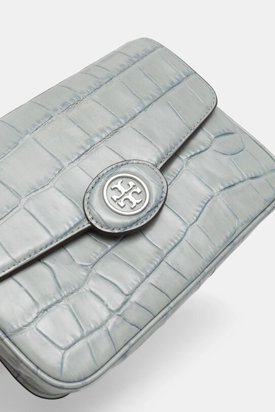Шкіряна сумочка Tory Burch Robinson блакитний 165371.400
