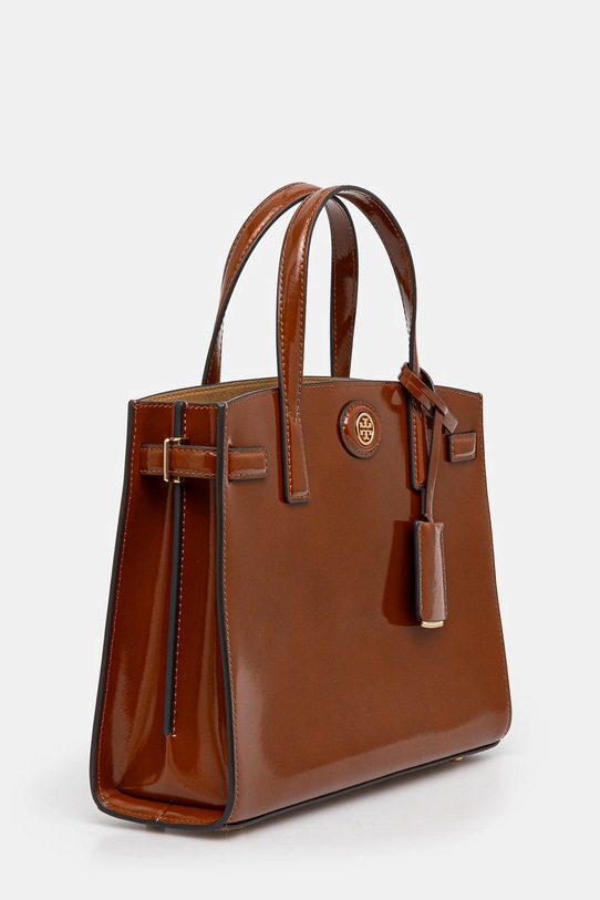 Tory Burch torebka skórzana Robinson 166201.223 brązowy SS25