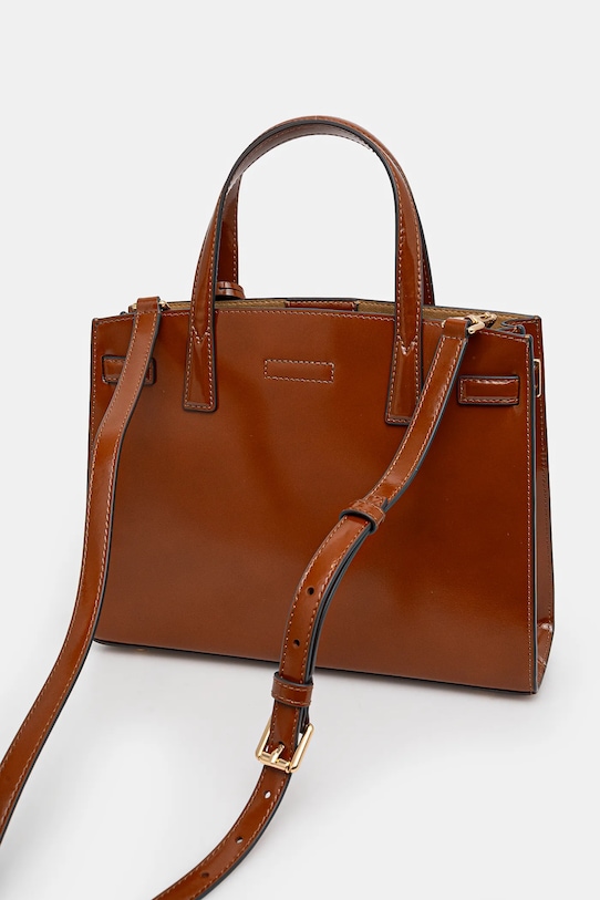 Akcesoria Tory Burch torebka skórzana Robinson 166201.223 brązowy