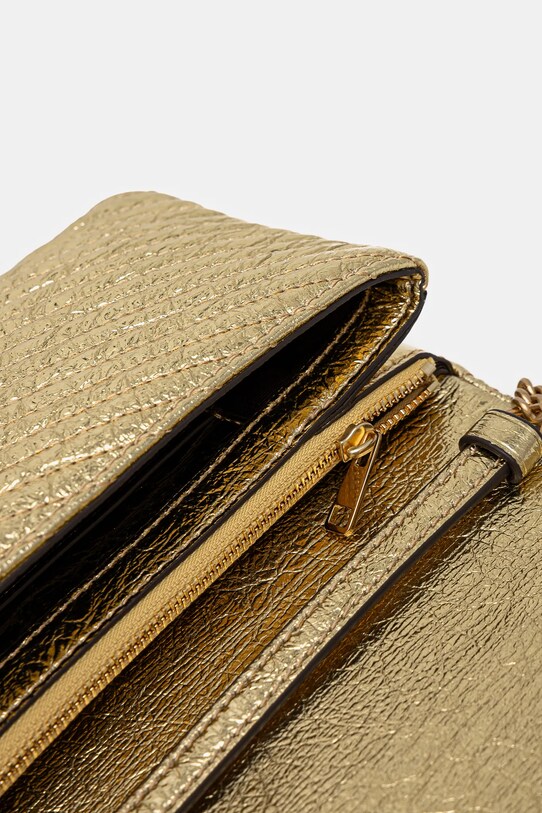Кожена чанта Tory Burch Kira 162140.700 злато