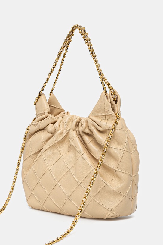 Akcesoria Tory Burch torebka skórzana Fleming 162451.700 beżowy