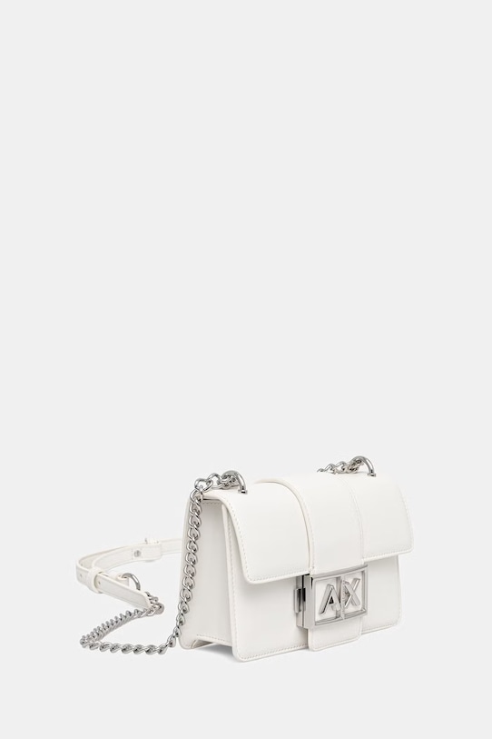 Armani Exchange listonoszka damska z imitacji skóry XW000071.AF12039 biały SS26