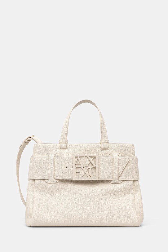 Torbica Armani Exchange Imitacija zrnatega usnja bež XW000285.AF11902