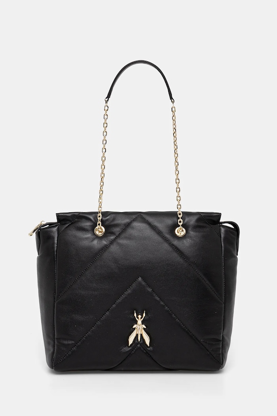 Кожаная сумочка Patrizia Pepe кожа чёрный 8B0196.L113