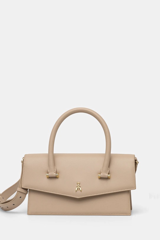Patrizia Pepe torebka skórzana skóra licowa beżowy 8B0199.L061