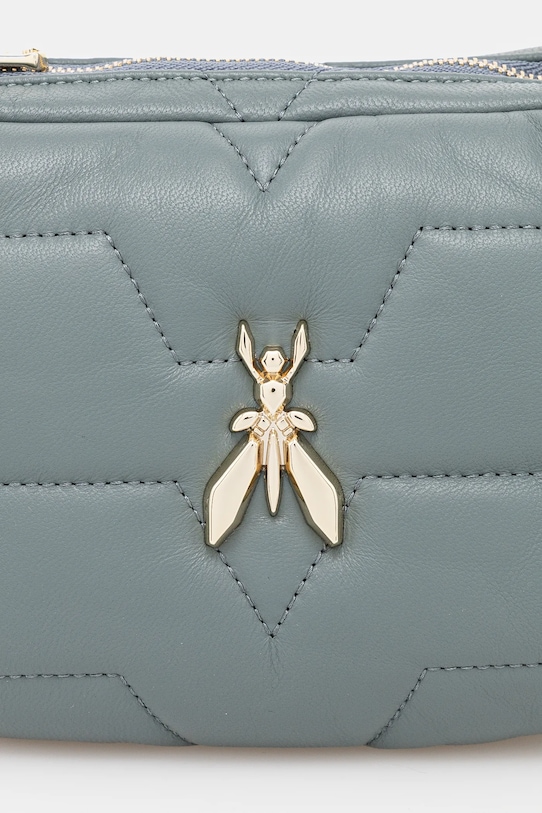 Kožená kabelka Patrizia Pepe zelená 8B0223.L006