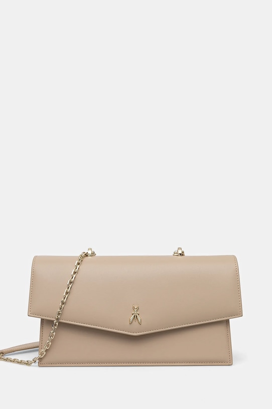 Kožená kabelka Patrizia Pepe přírodní kůže béžová 8B0225.L061