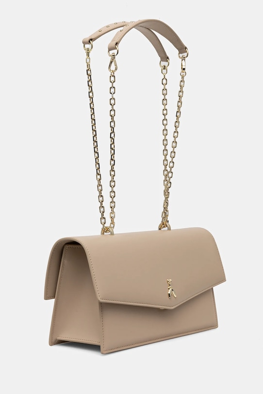 Kožená kabelka Patrizia Pepe 8B0225.L061 béžová SS25