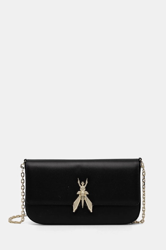 Кожаная сумочка Patrizia Pepe кожа чёрный 8B0229.L061