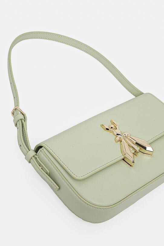 Δερμάτινη τσάντα Patrizia Pepe πράσινο 8B0231.L061