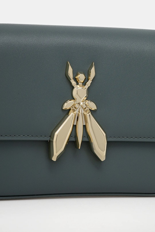 Kožená kabelka Patrizia Pepe zelená 8B0231.L061