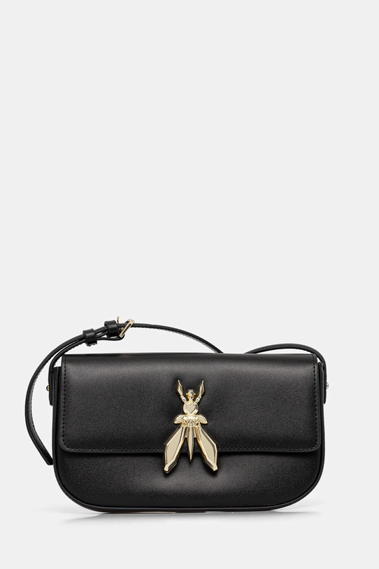 Kožená kabelka Patrizia Pepe usňová koža čierna 8B0231.L061