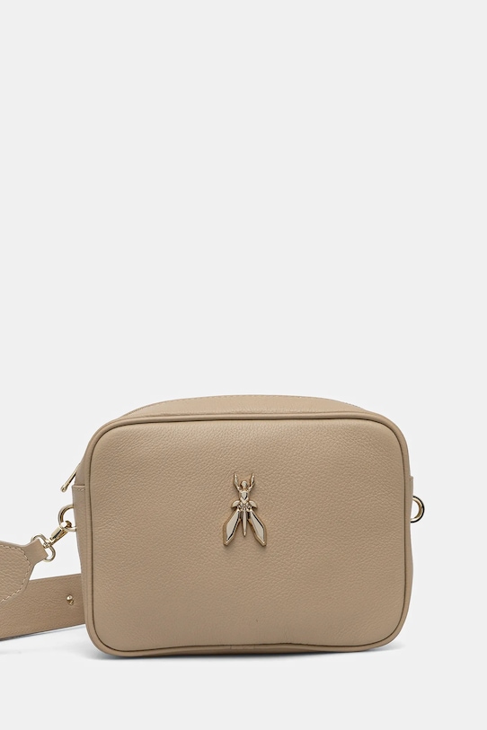 Kožená kabelka Patrizia Pepe přírodní kůže béžová 8B0232.L001