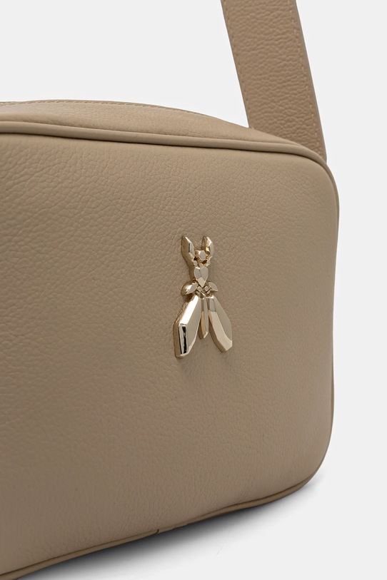 Kožená kabelka Patrizia Pepe béžová 8B0232.L001