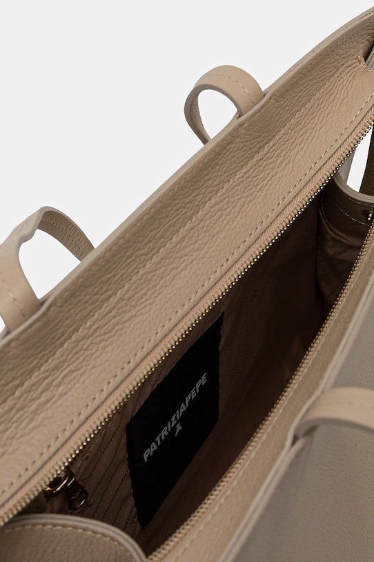 Patrizia Pepe torebka skórzana beżowy 8B0235.L001