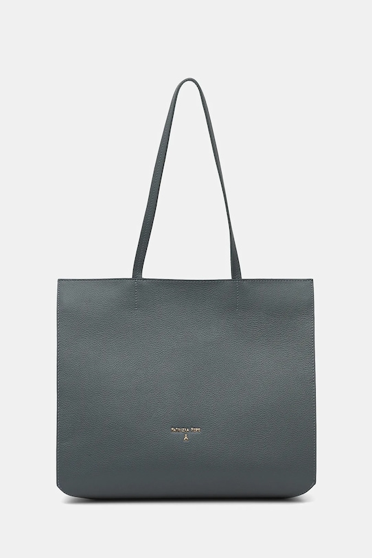 Kožená kabelka Patrizia Pepe přírodní kůže zelená 8B0235.L001