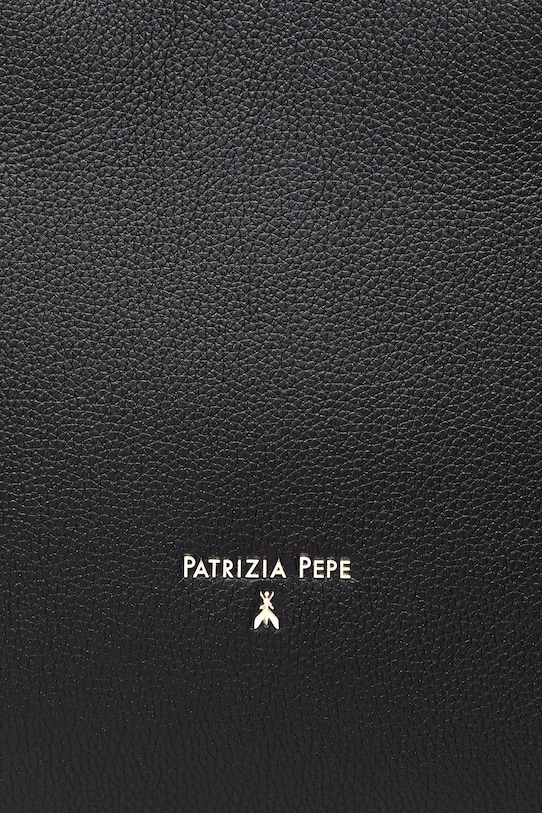 Kožená kabelka Patrizia Pepe čierna 8B0236.L001