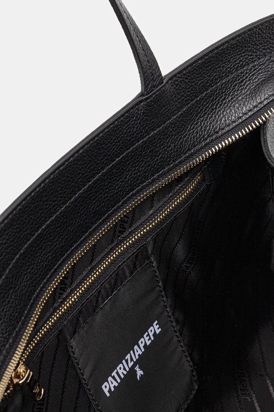Kožená kabelka Patrizia Pepe 8B0236.L001 čierna