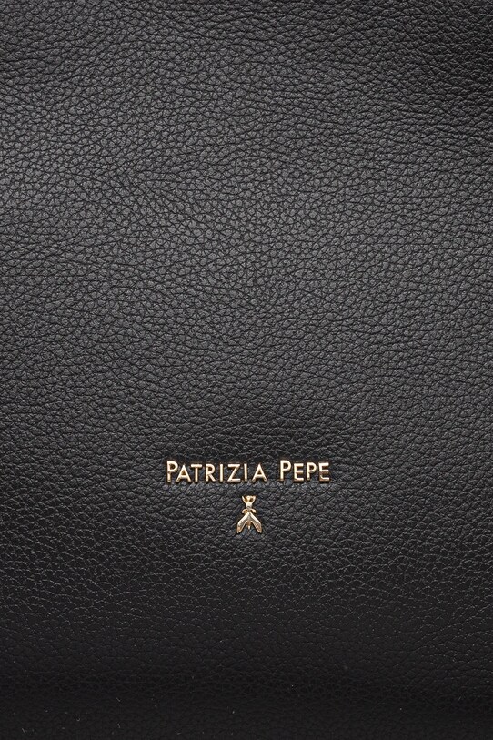 Kožená kabelka Patrizia Pepe čierna 8B0236.L001