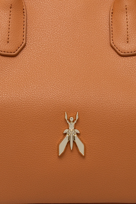 Kožená kabelka Patrizia Pepe hnědá 8B0239.L001