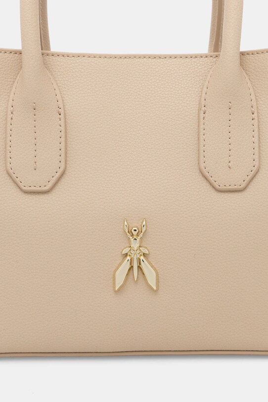 Kožená kabelka Patrizia Pepe béžová 8B0240.L001