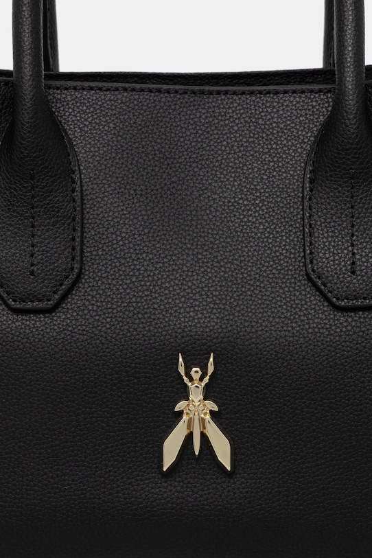 Kožená kabelka Patrizia Pepe čierna 8B0240.L001