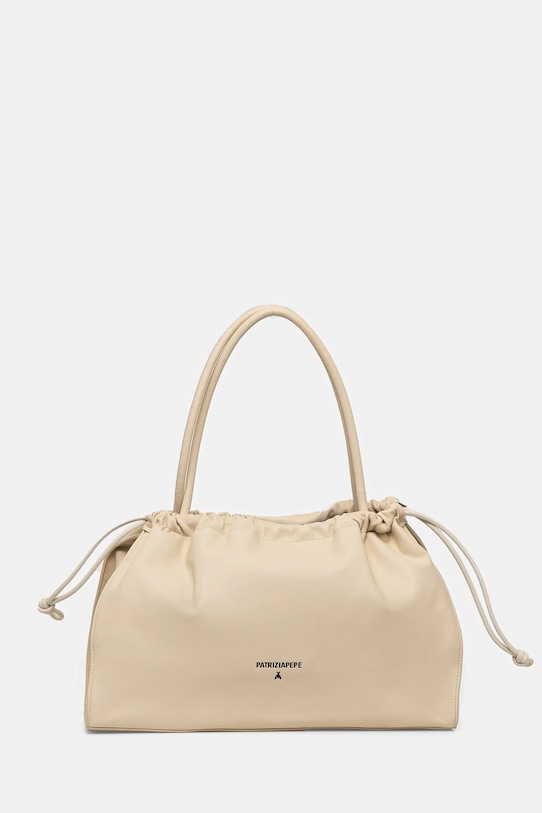Kožna torba Patrizia Pepe bez uzorka bež 8B0250.L147