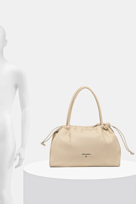 Kožna torba Patrizia Pepe 8B0250.L147 bež