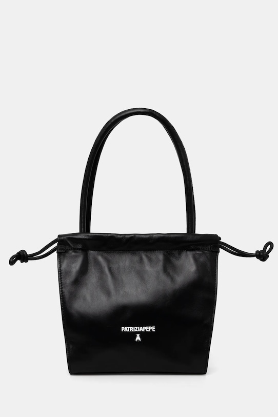 Usnjena torbica Patrizia Pepe Ne ustreza A4 črna 8B0251.L147