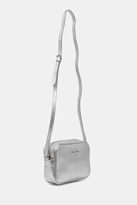Kožená kabelka Patrizia Pepe 8B8985.L138 stříbrná SS25