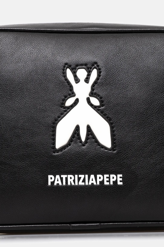 Kožená kabelka Patrizia Pepe čierna 8B8985.L145
