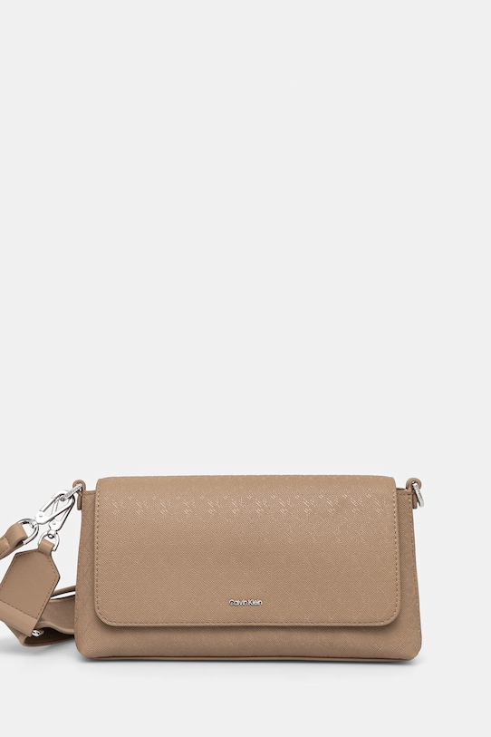 Сумочка Calvin Klein не вміщує А4 бежевий K60K612815
