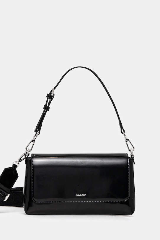 Kabelka Calvin Klein jednofarebný čierna K60K612885