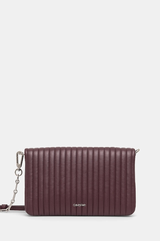 Calvin Klein torebka imitacja skóry licowej bordowy K60K613079