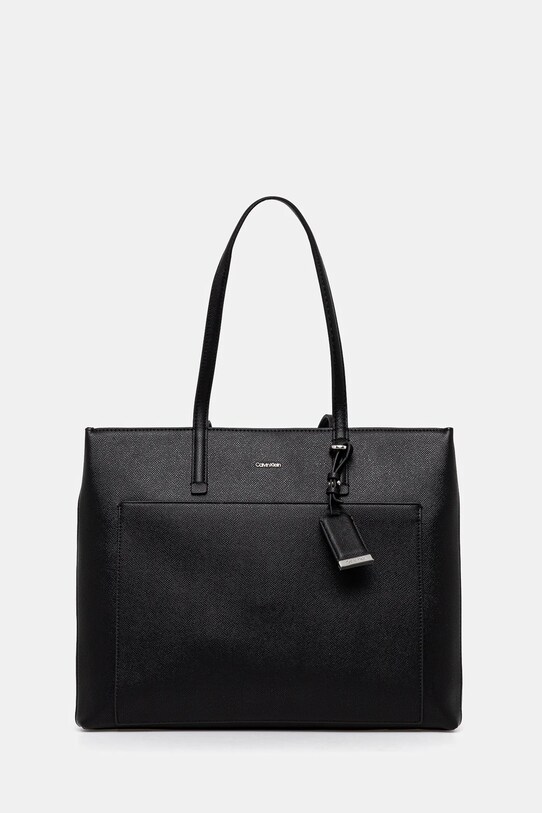 Kabelka Calvin Klein jednofarebný čierna K60K613086