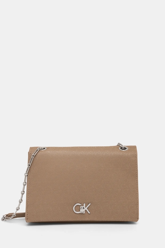 Kabelka Calvin Klein nášivka béžová K60K613138