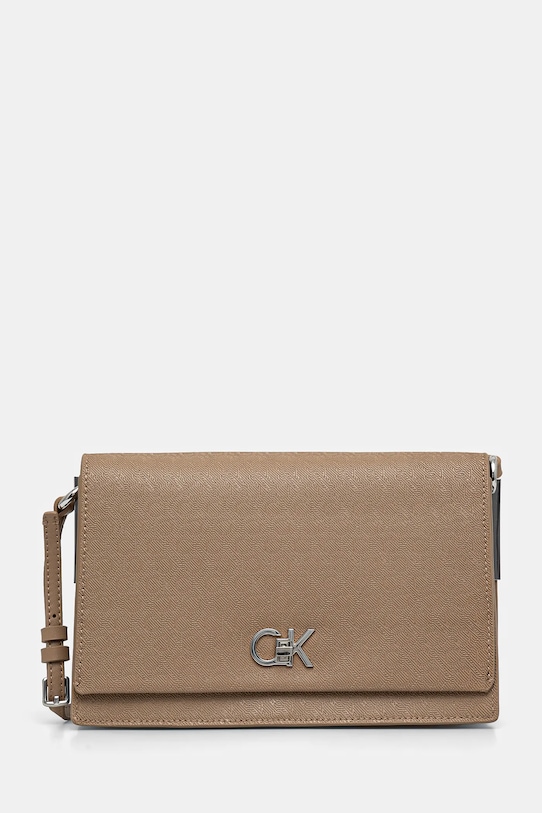 Сумочка Calvin Klein не вмещает А4 бежевый K60K613139