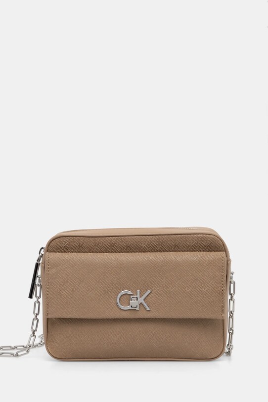 Сумочка Calvin Klein не вмещает А4 бежевый K60K613140