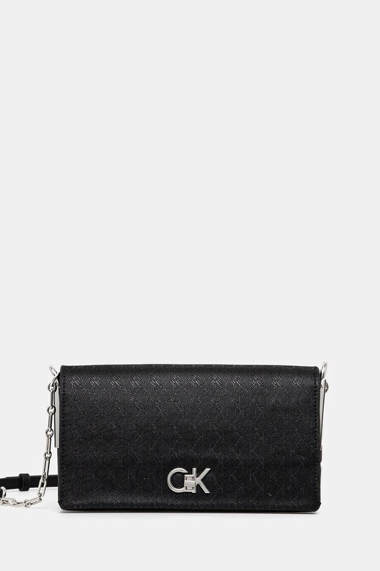 Kabelka Calvin Klein jednofarebný čierna K60K613141