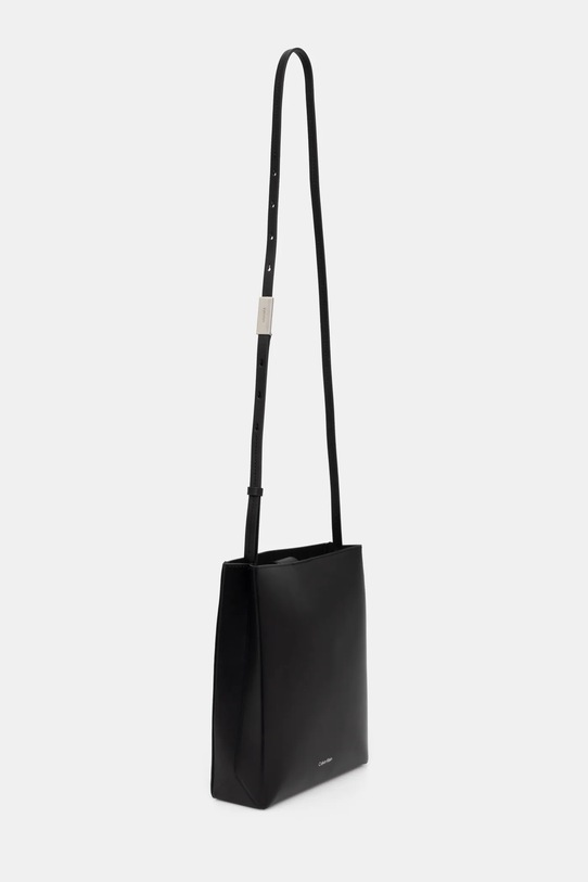 Kožená kabelka Calvin Klein LV04F3005G černá SS25