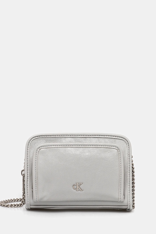 Kabelka Calvin Klein Jeans imitácia kože sivá K60K613047