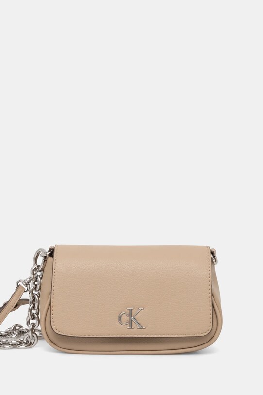 Kabelka Calvin Klein Jeans imitácia kože béžová K60K613049