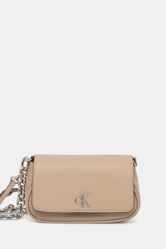 Kabelka Calvin Klein Jeans imitácia kože béžová K60K613049