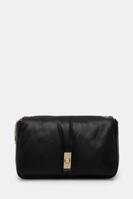 Шкіряна сумочка Tommy Hilfiger лицьова шкіра чорний AW0AW16884