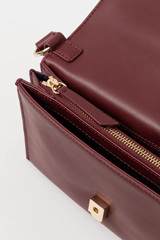 Kabelka Tommy Hilfiger AW0AW16893 burgundské